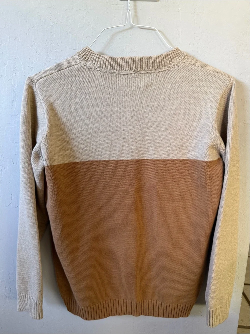 Gymboree Bear Hugs Colorblock Bear Sweater Size 12 100% Cotton